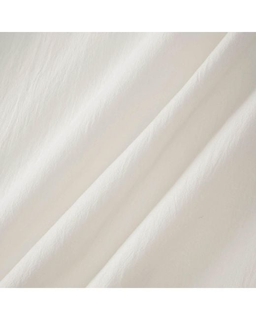 Smart and Joy White Cotton Midi Skirt With Ruffles
