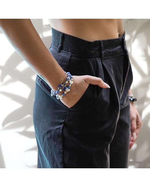 Ebru Jewelry Blue Wish Your Dreams Bracelet Set