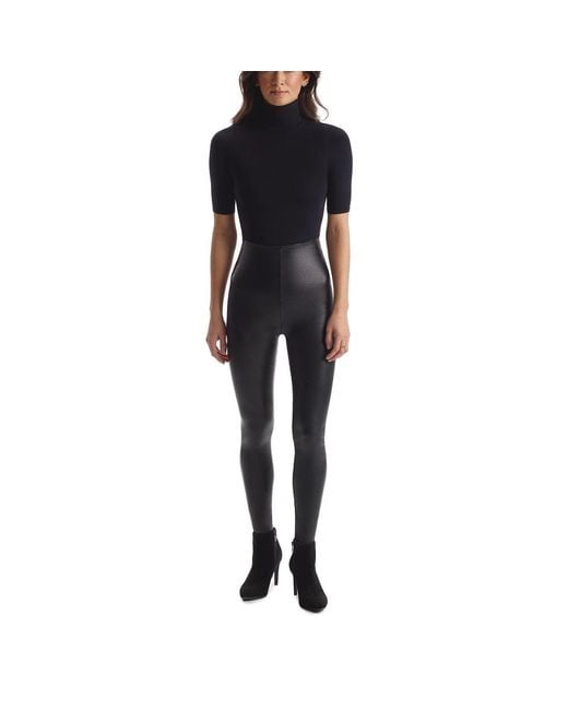 Commando Black Faux Leather Control Smoothing Legging, Slg06