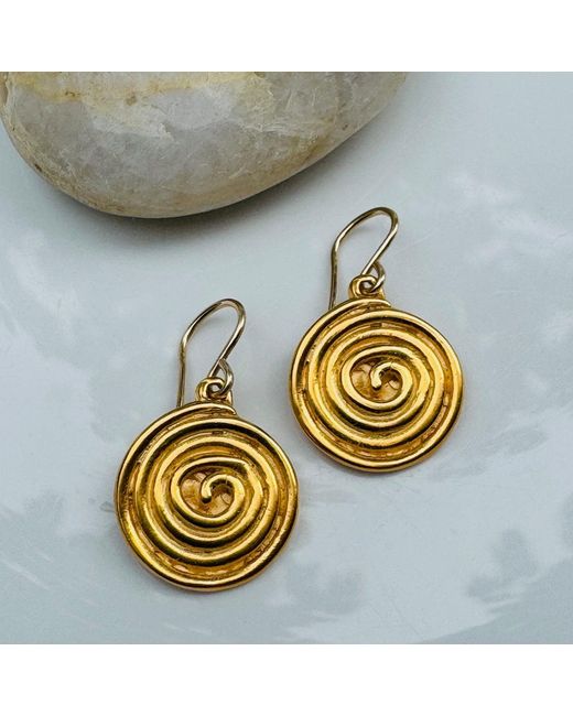 Lexi Jewelry Yellow Maya Swirl Earrings