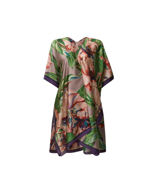 James Lakeland Green Floral Kaftan