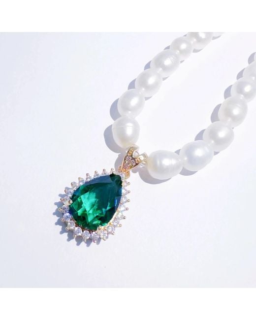 Angel Barocco Metallic Freshwater Choker Pearl Necklace