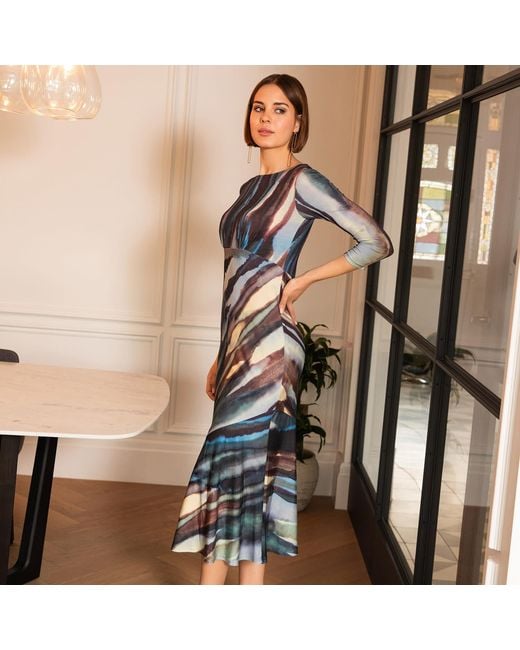 Alie Street London Blue Maxine Asymmetric Dress