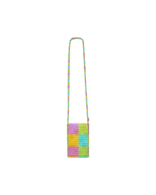 Tillie Beads Metallic Blooming Butterflies Beaded Crossbody Bag