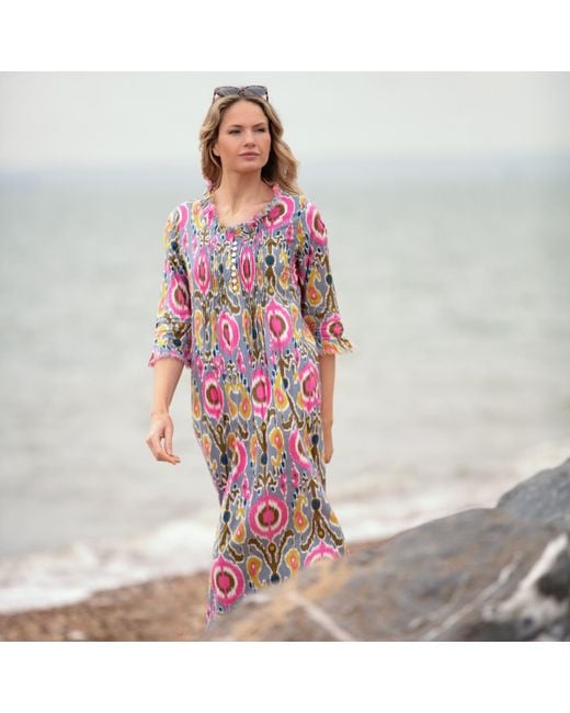 At Last Purple Cotton Annabel Maxi Dress