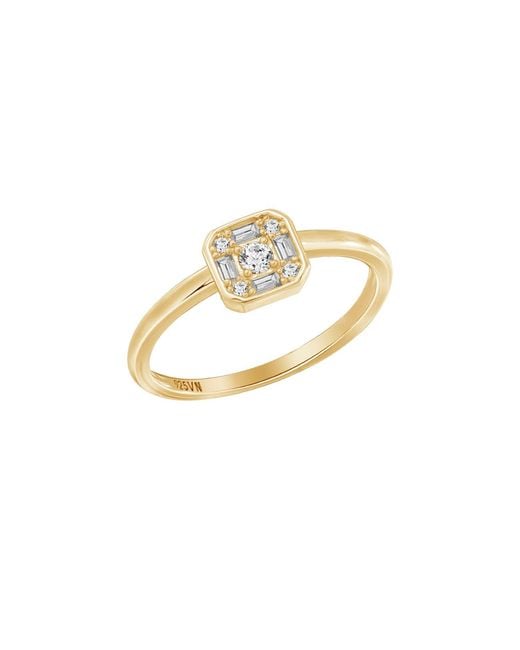 Diamonbliss Metallic Marilyn Monroe Cluster Square Ring
