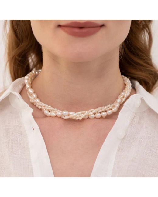 LINYA JEWELLERY Metallic Bera Ocean Pearl Necklace