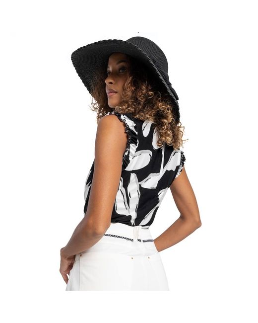 Lalipop Design Black And Ruffle Knitted Blouse