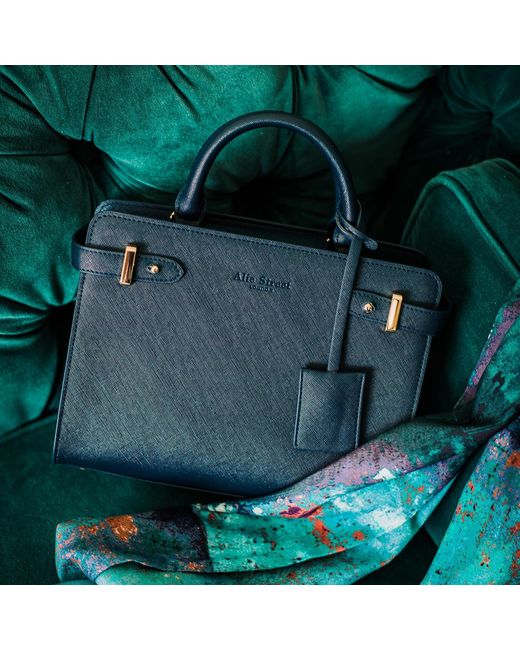 Alie Street London Blue Derby Occasion Handbag