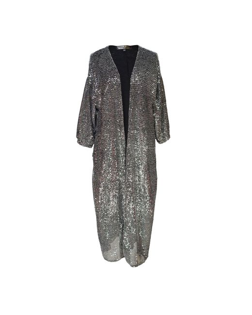 Jennafer Grace Gray Moonstone Noir Sequin Cocoon Jacket