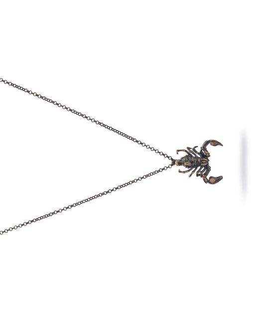 Ebru Jewelry Metallic Scorpion Guardian Sterling Necklace for men
