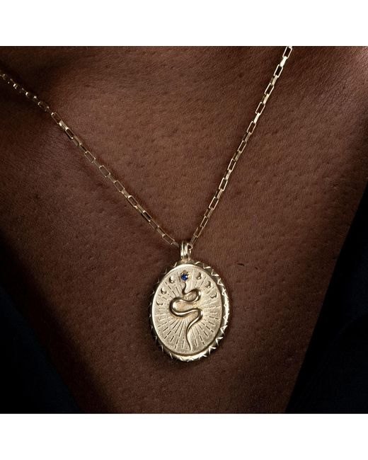Dower & Hall Metallic Snake Talisman Necklace for men