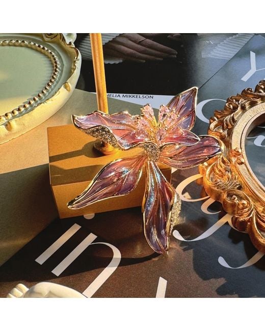 Ninemoo Multicolor Iris Bloom Elegance Brooch