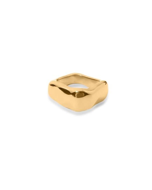 VIEA Metallic Kyma Irregular Square Ring