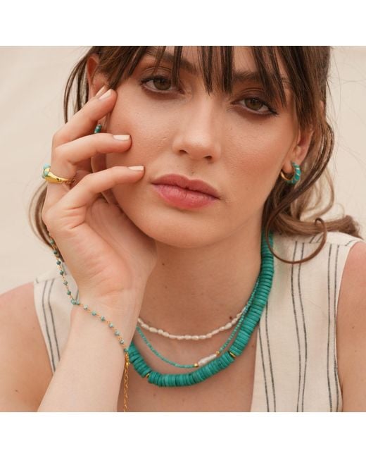 LINYA JEWELLERY Green Bono Big Necklace