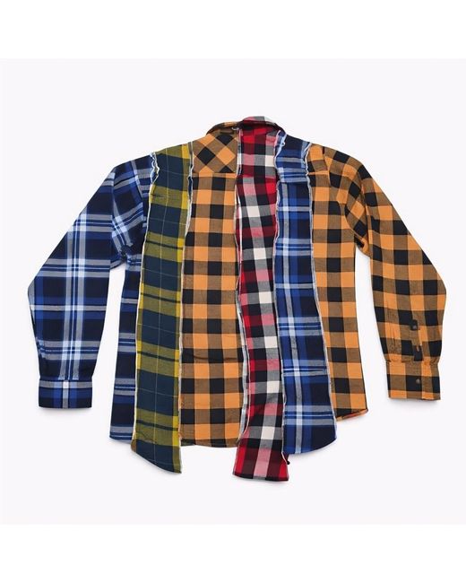 Zasta Studio Blue Deconstructed Flannel Shirt A for men