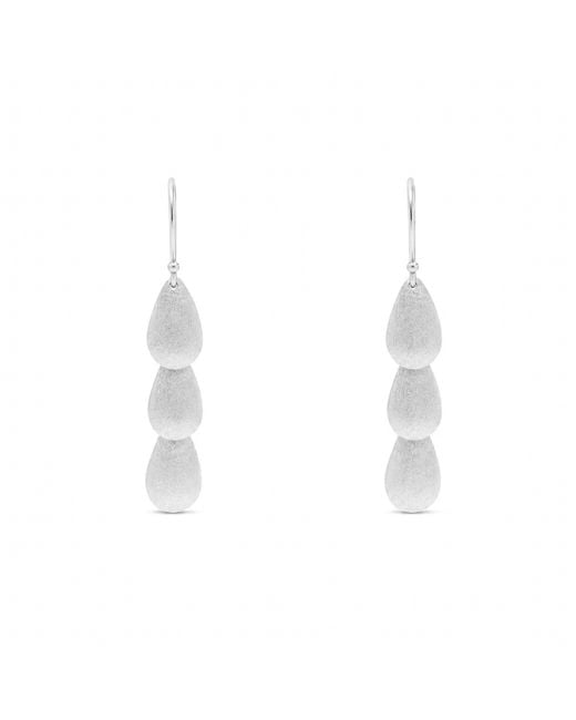 Esterah White Dangle Sterling Earrings