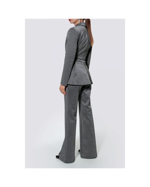 AGGI by HALEWSKI Gray Rachel Flash Hourglass Shaped Sparkling Blazer