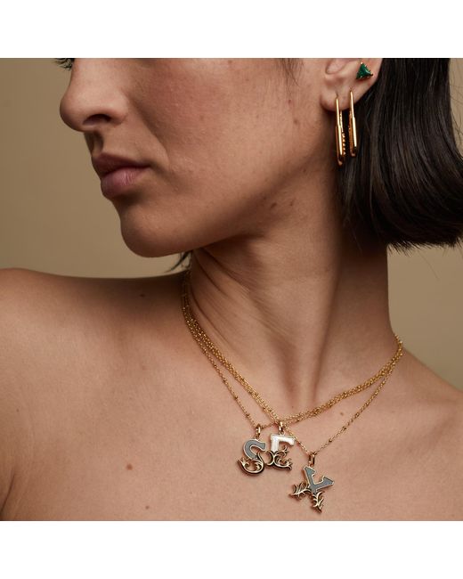 Kasun Metallic Plated X Initial Necklace With Mother Of Pearl