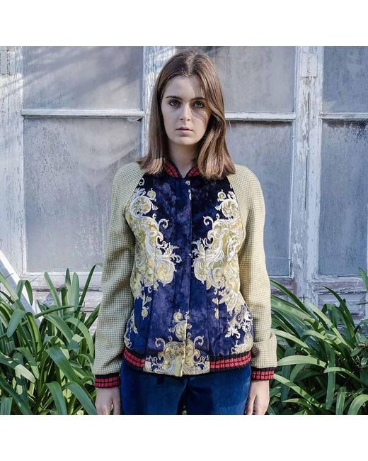 Absurde Blue Clarisa Bomber Jacket