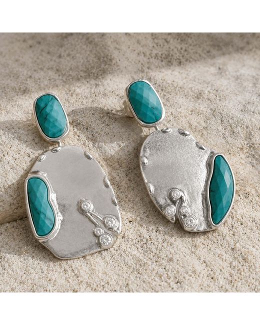 Rare Matters Jewelry Blue Cascade Gemstone Earring
