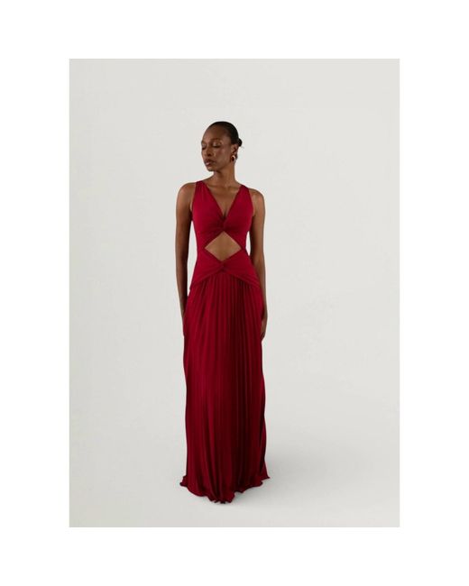 Lamide Sadipe Red Celestia Wine Dress