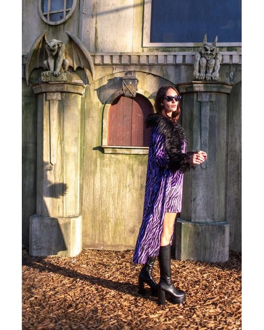Jennafer Grace Black Penny Love Haze Faux Fur Jacket