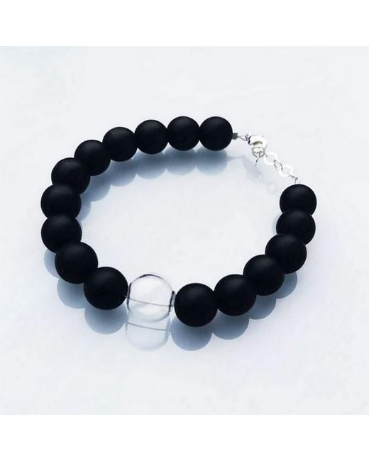 Laura Daili Blue Neutrals Timeless Glass Pearl Bracelet