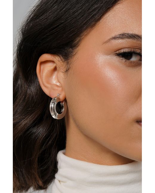 Zynnia Collective Metallic Split Hoops