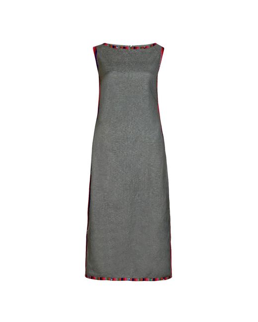 Maison Qala Gray Secret Margin Dress