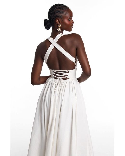 Ofuure White Adele Maxi Dress