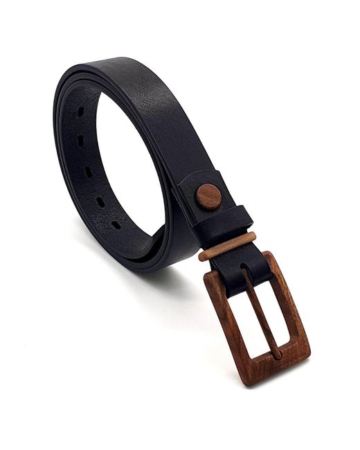 Wood Belt Blue Banff Empathy 306 for men