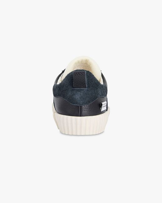 Springa | Unique Vulcanized Sneakers Italian Handmade Blue Wavy Leather Sneakers for men