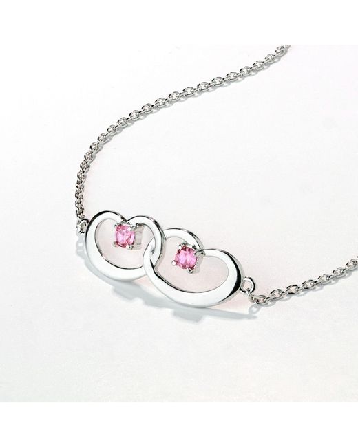 Belinda Jewelz Metallic Tourmaline Interlocked Hearts Bracelet