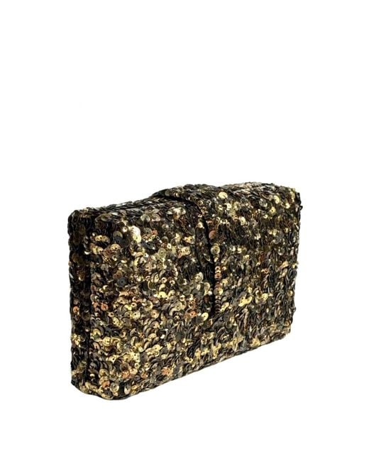 Simitri Metallic Gilded Kitsch Clutch