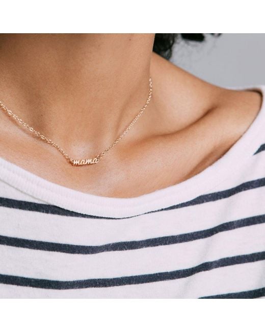 Kris Nations Metallic Mama Charm Necklace Vermeil