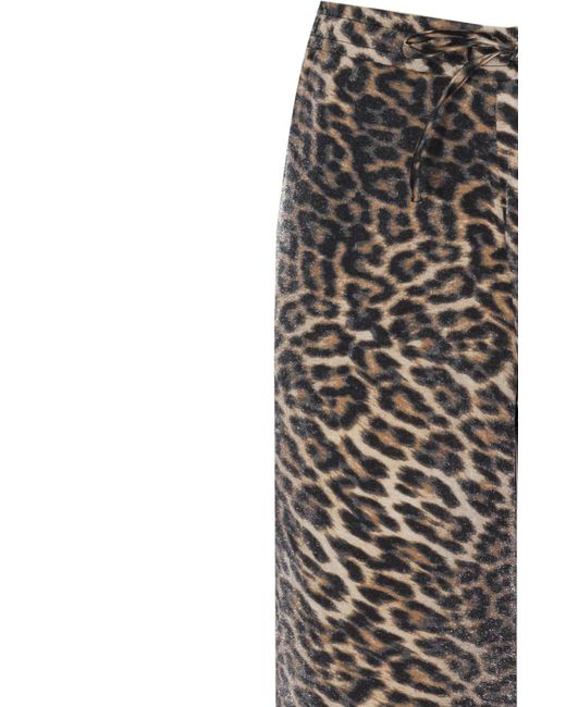 No'design Multicolor High-Waisted Leopard Satin Pants