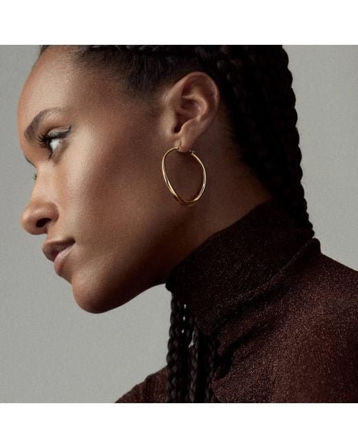 Dinny Hall Metallic Wave Large Hoops