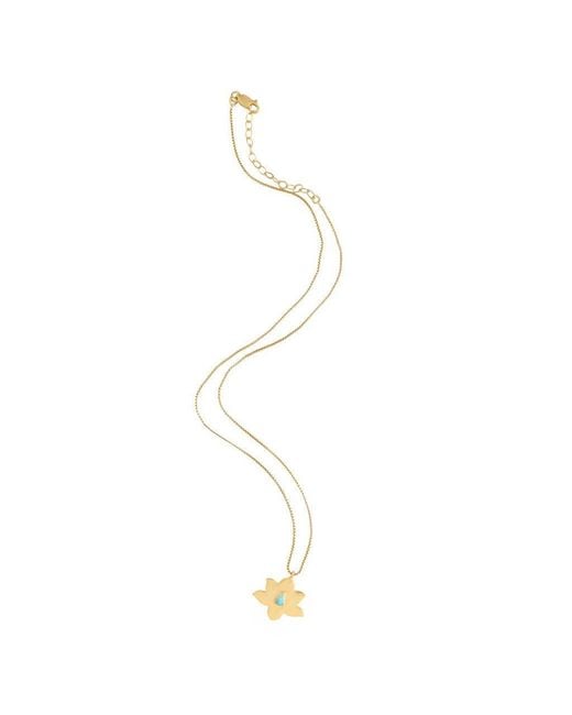 Opium Jewels Metallic Water Lotus Necklace