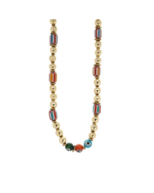 Ebru Jewelry Metallic Colorful Evil Eye Beaded Choker Summer Necklace