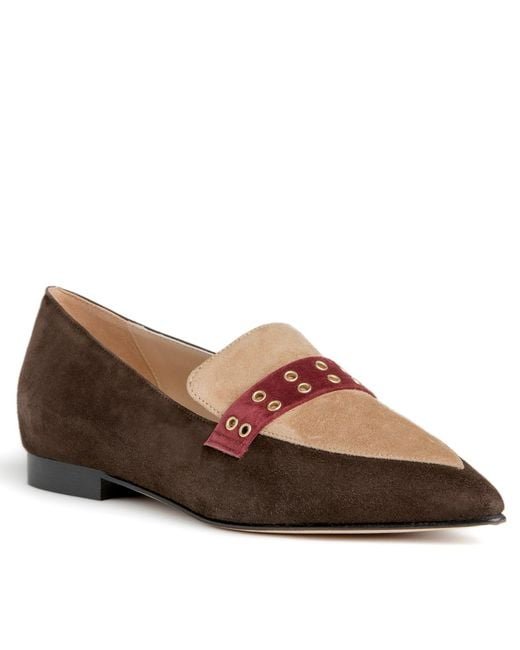 Beautiisoles by Robyn Shreiber Made in Italy Brown Neutrals Cecily Suede Loafer Comfortable For Day & Evening Wear