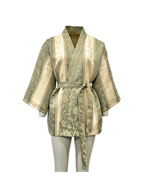 Couture to Your Door Metallic Neutrals And Tailored Kimono