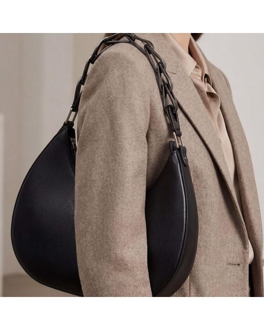 Jurgi Brand Black Napa Leather D Letter Bag