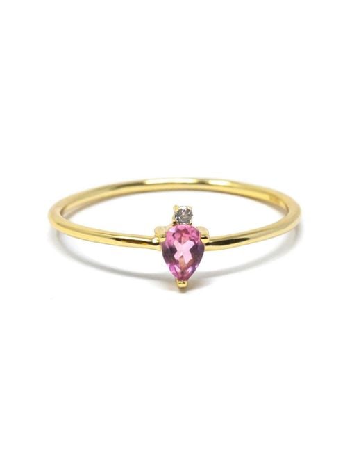 NASI SILVER Metallic Atarah Ring- Tourmaline & Topaz