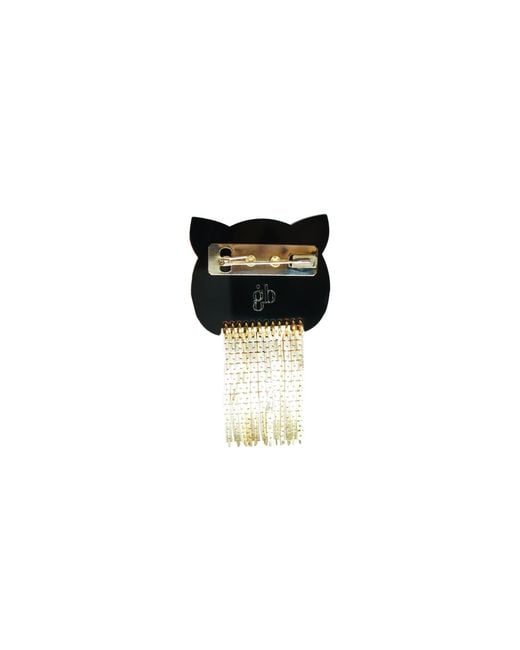 Gissa Bicalho Brown Handmade Acrylic Brooch Tiger