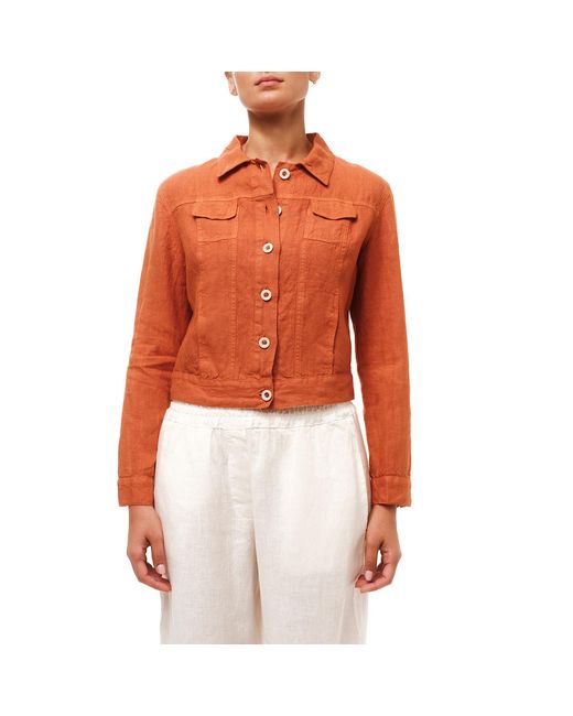 Haris Cotton White Neutrals Linen Jacket With Long Sleeves Beach Sand