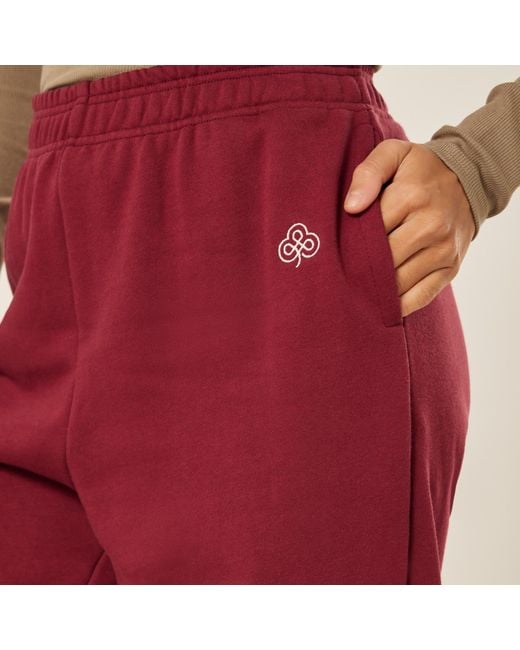 Be Athletica Red Varsity Athletica Sweatpants