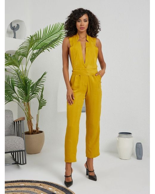 Lumina Eligma Yellow The Star Overall Jumpsuit