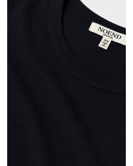 NOEND Black Cotton Modal Slub Crew Tee