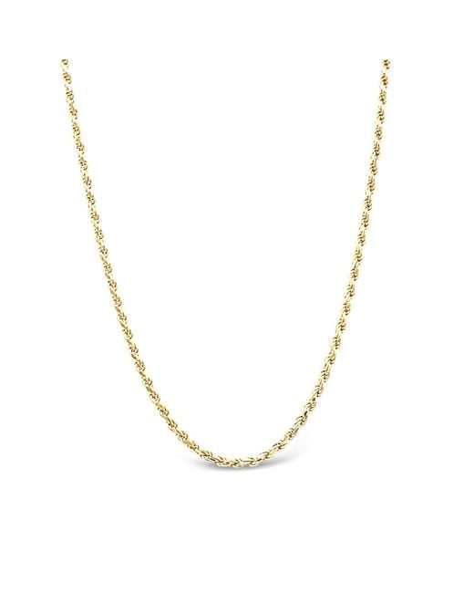 Lutiro Metallic Diamond Cut Rope Chain Necklace